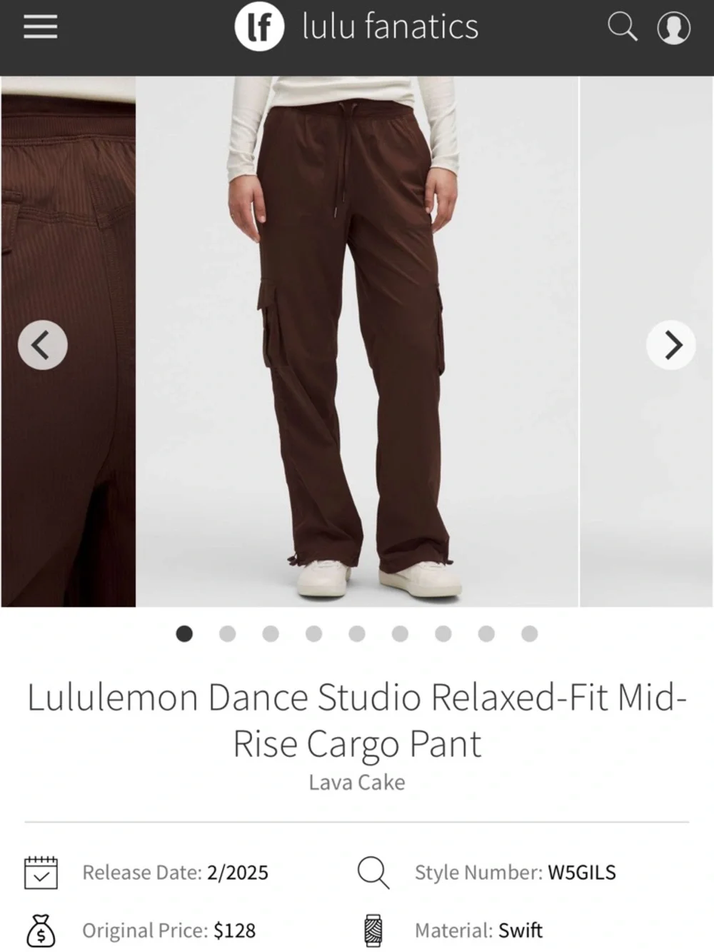 NEW with tags! Lululemon Dance Studio Relaxed-Fit Mid-Rise Cargo Pant
Lava Cake - Picture 6 of 8
